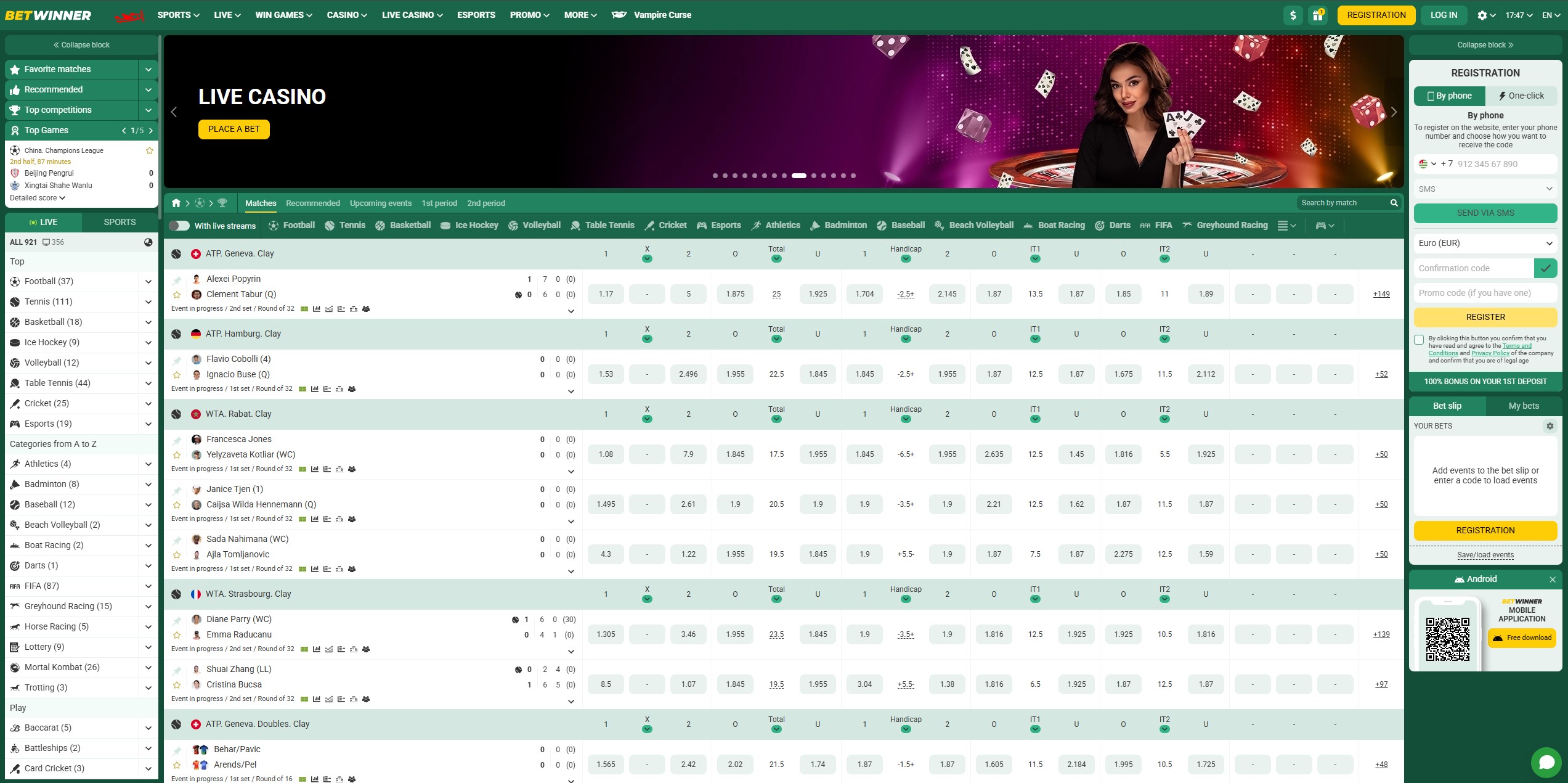 BetWinner Casino screenshot 1