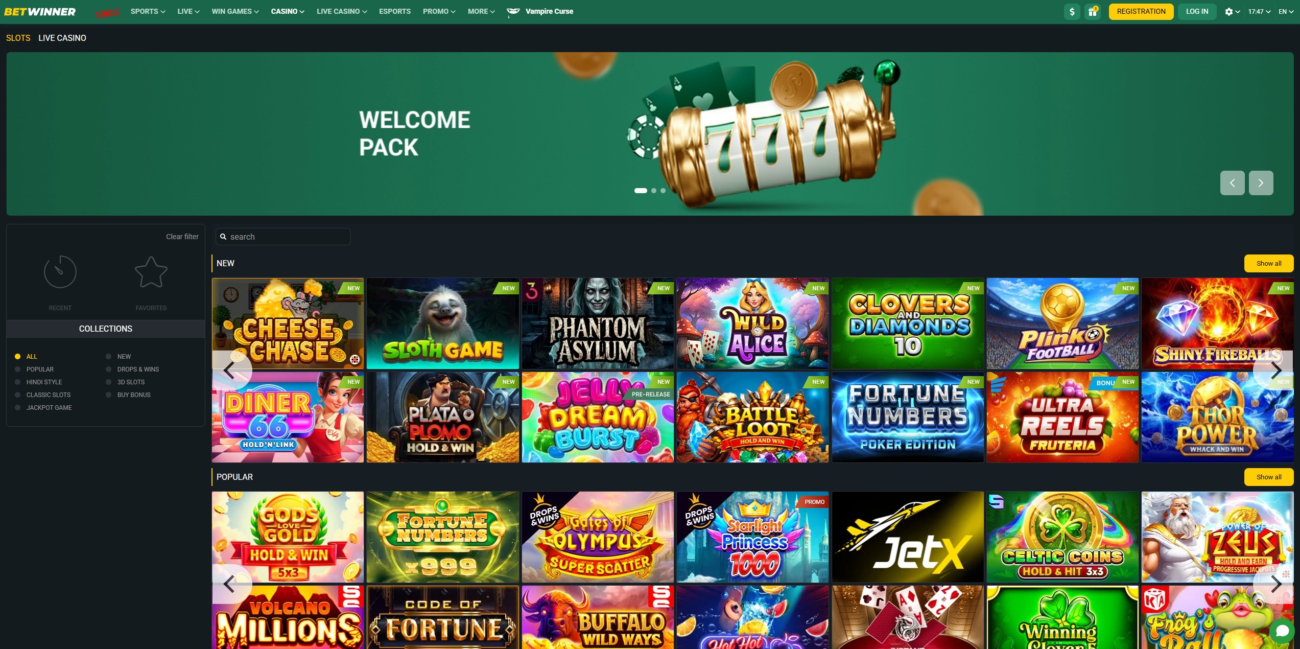 BetWinner Casino screenshot 2