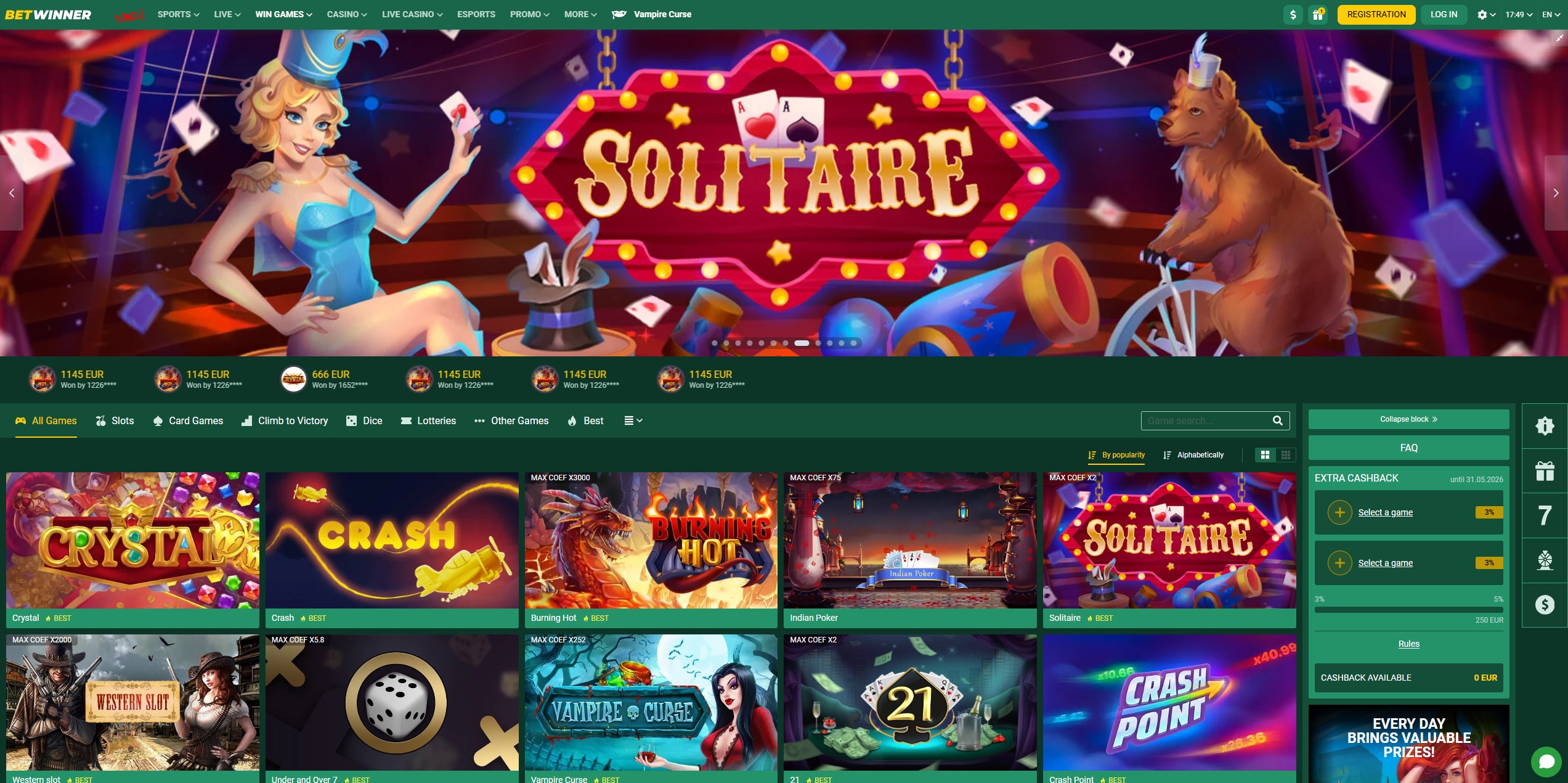 BetWinner Casino screenshot 4