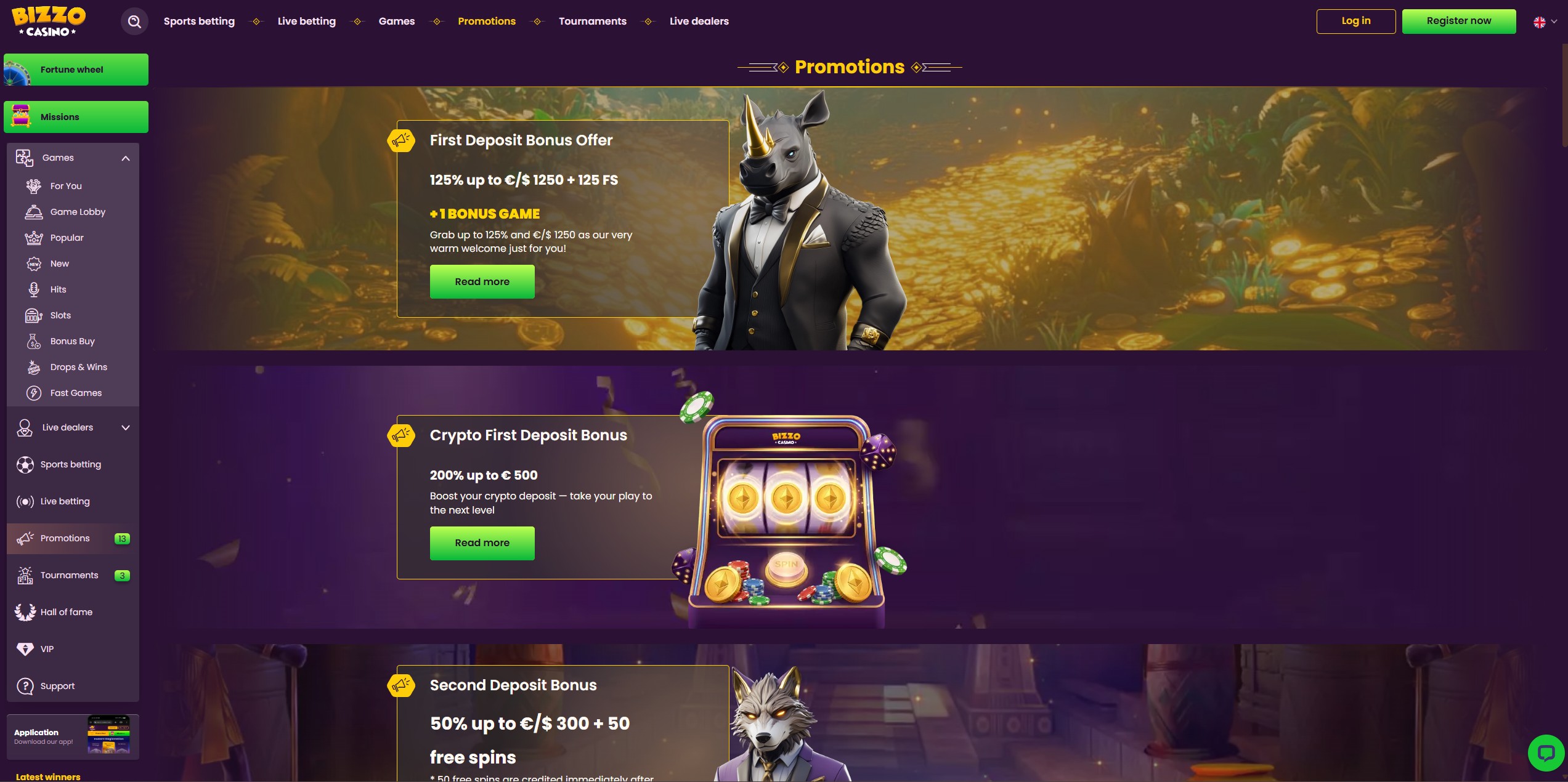 Bizzo Casino screenshot 3