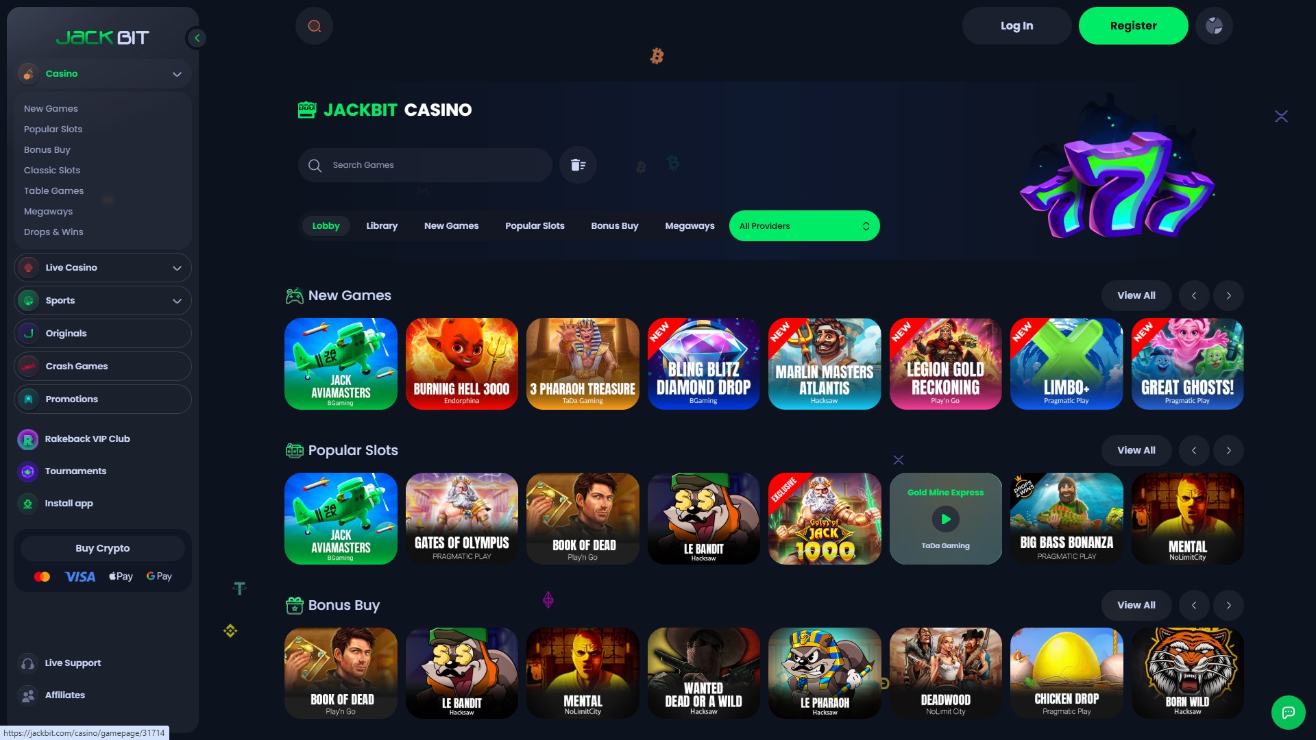 Jackbit Casino screenshot 1