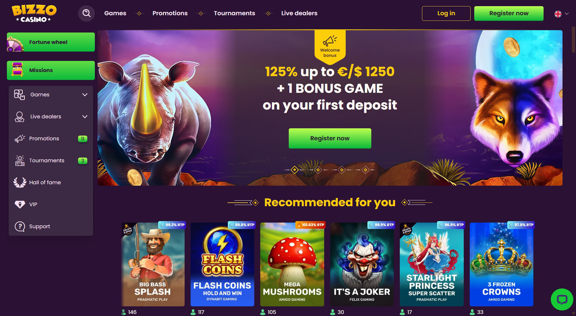 8. Bizzo Casino