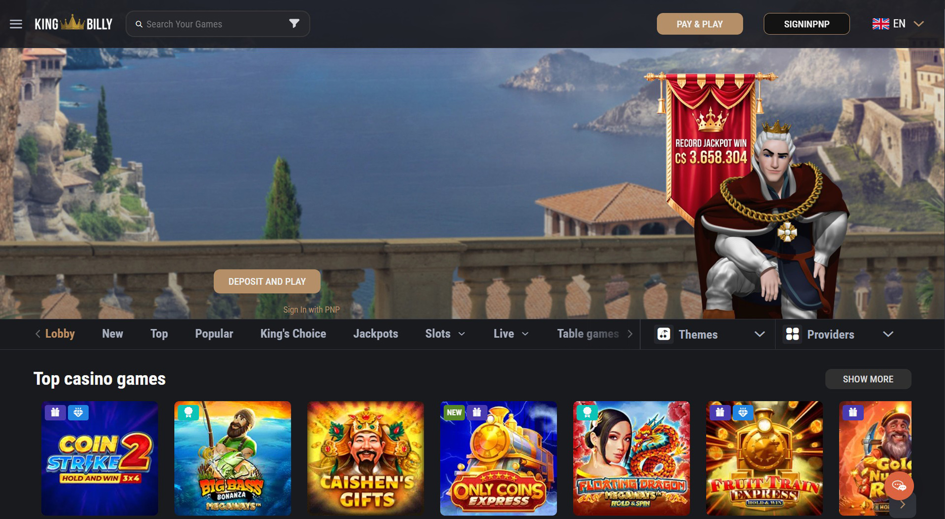 3. King Billy Casino