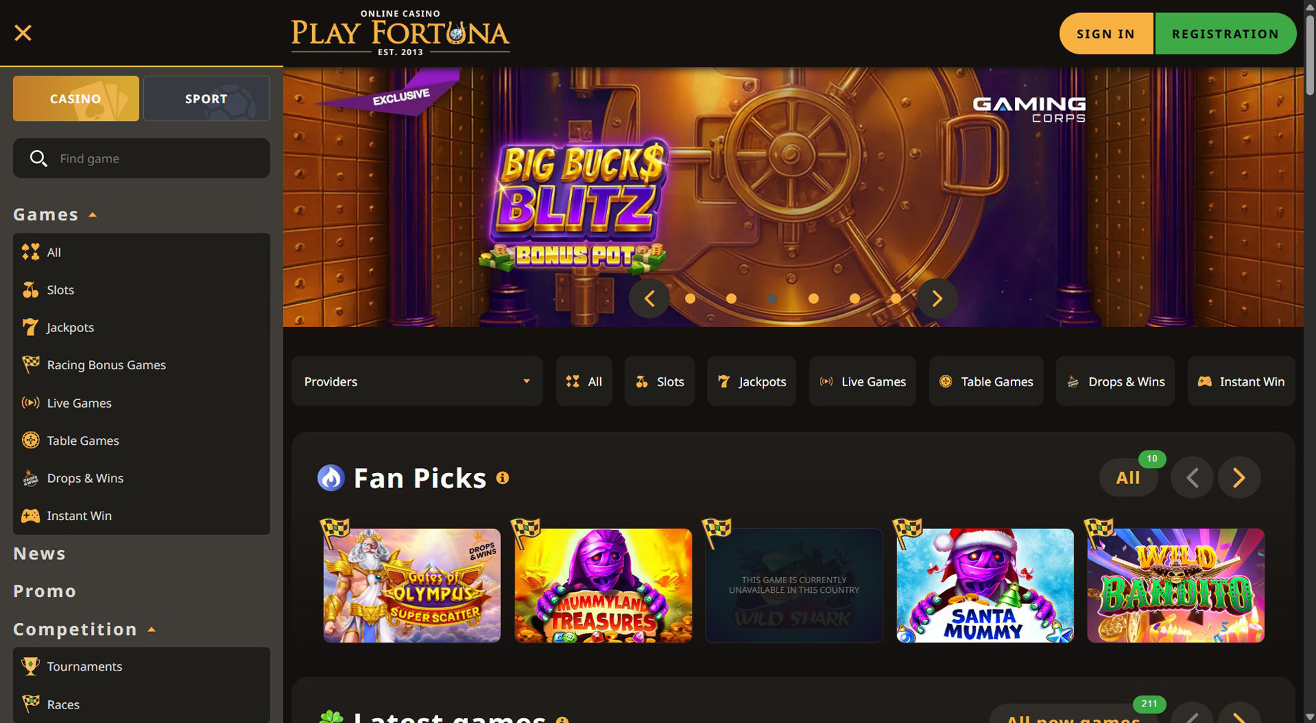 10. Play Fortuna Casino