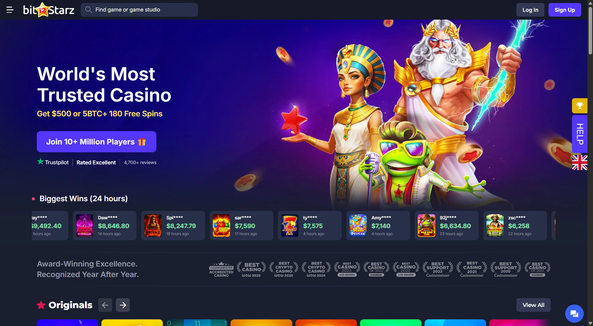 8. BitStarz Casino- Δημοφιλές μπόνους διαδικτυακού καζίνο